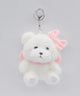ribbonベアぬいぐるみキーホルダー/ホワイト