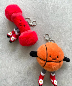 スポーツぬいぐるみキーホルダー