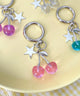 カラークリアチェリーキーホルダー/Lピンク