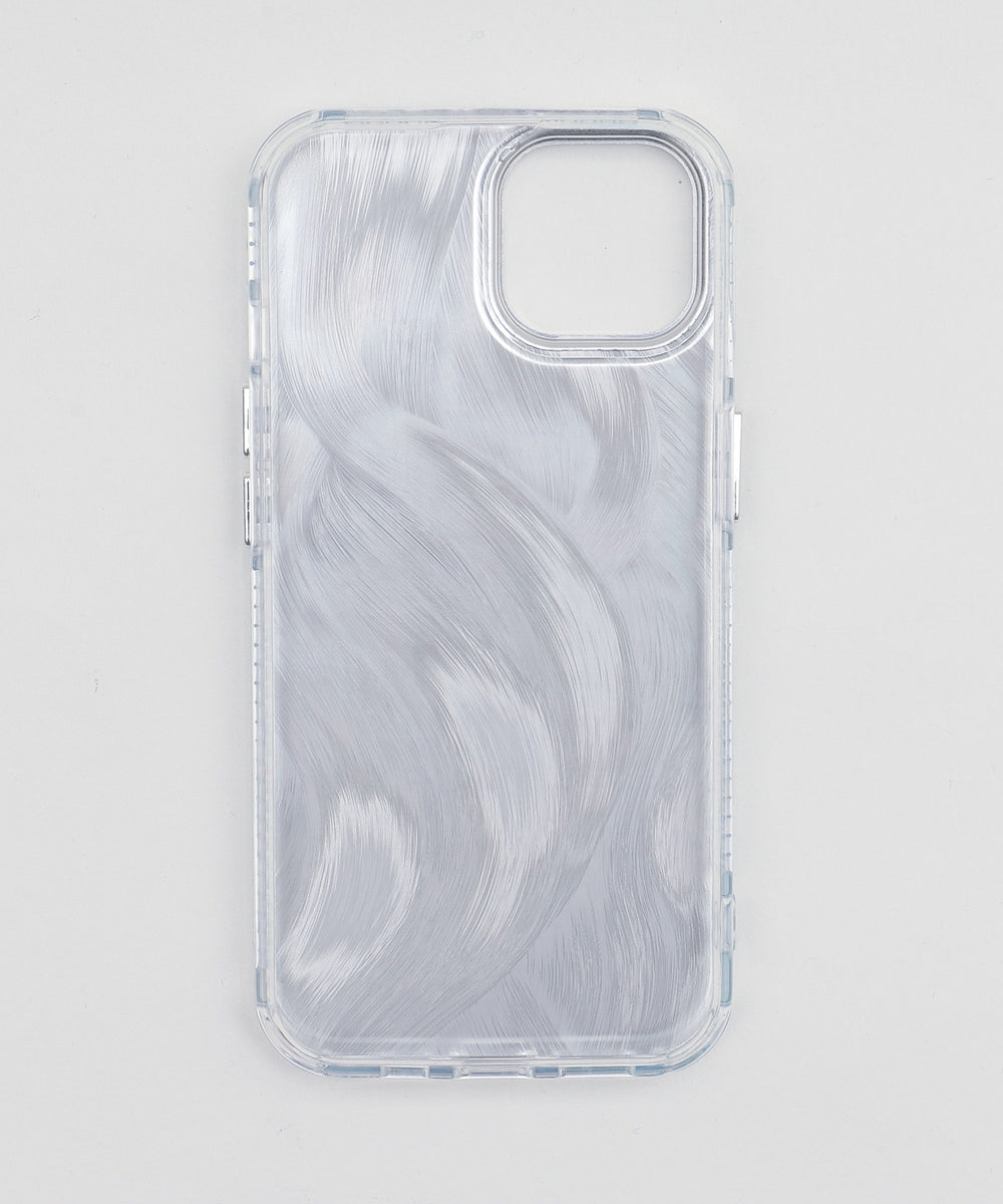 ビジューリボンiphoneケース（サックス）