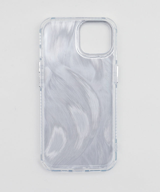 ビジューリボンiphoneケース（サックス）