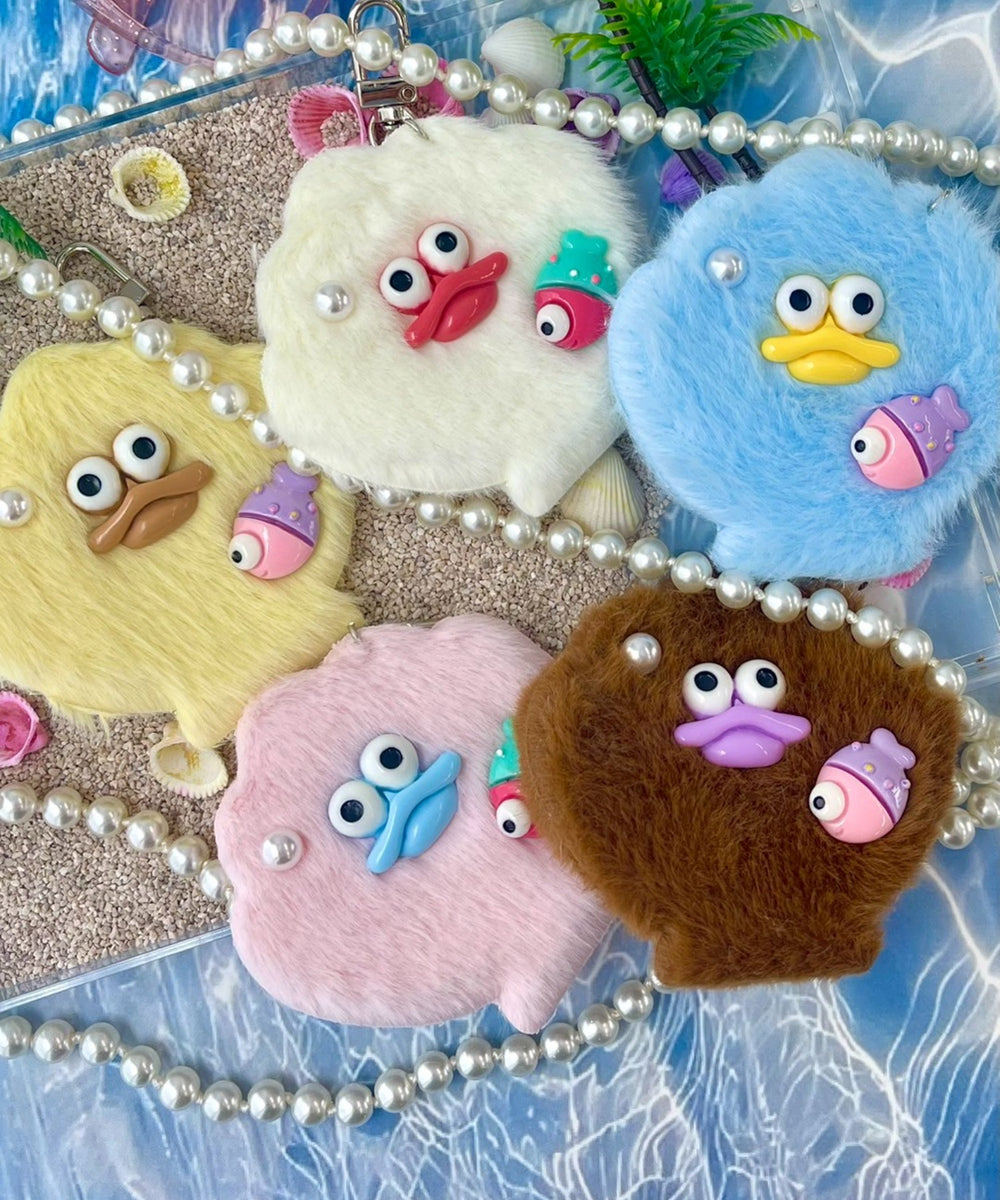 ミニフレッシュシェルモンスターぬいぐるみキーホルダー