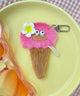 ミニデリシャスアイスクリームモンスターぬいぐるみキーホルダー/ピンク