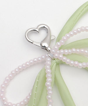 チューリップリボンビーズキーホルダー