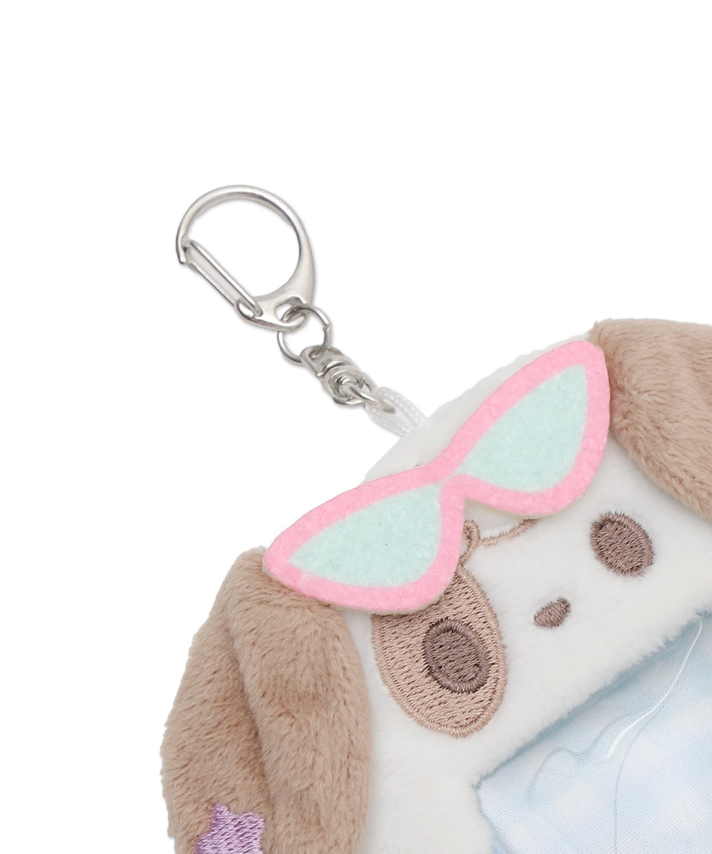 アニマルサングラスカードホルダーキーホルダー