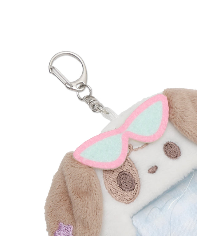 アニマルサングラスカードホルダーキーホルダー