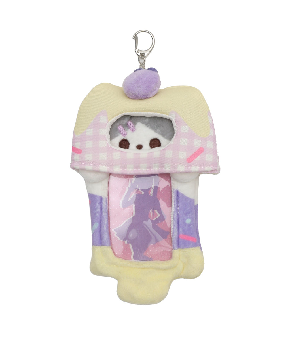 スイーツアニマルカードホルダーリールキーホルダー