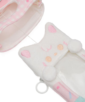 スイーツアニマルカードホルダーリールキーホルダー