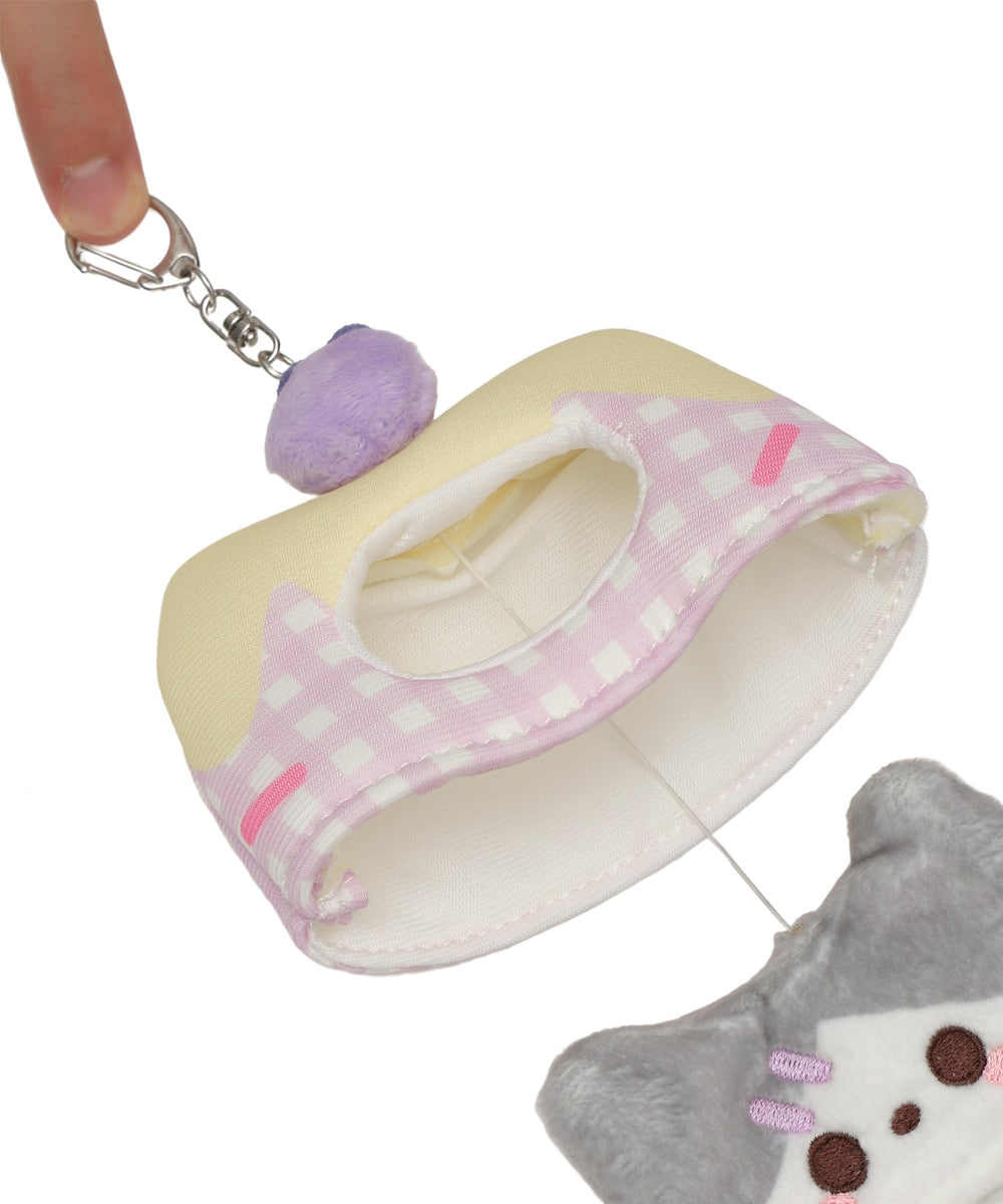 スイーツアニマルカードホルダーリールキーホルダー