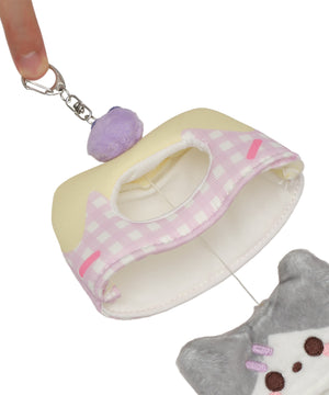 スイーツアニマルカードホルダーリールキーホルダー