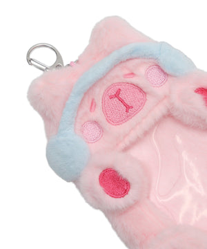 アニマルヘッドホンカードホルダーキーホルダー