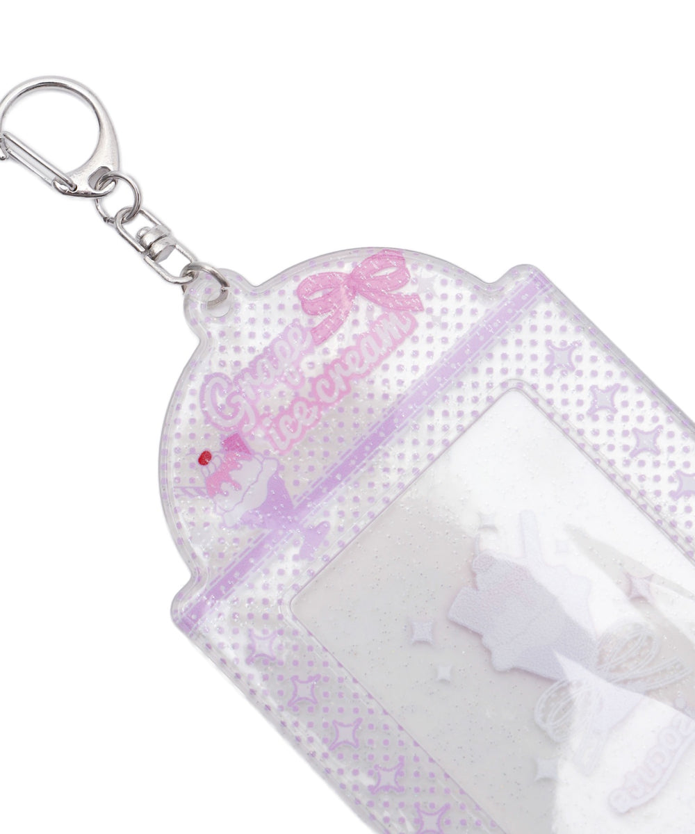 ラメクリアスイーツカードホルダーキーホルダー