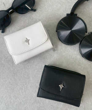 キラキラパーツフラップウォレット