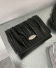 ギャザーデザインウォレット/ブラック