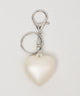 パールハートキーホルダー/ホワイト