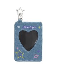 デニムハートカードホルダーキーホルダー