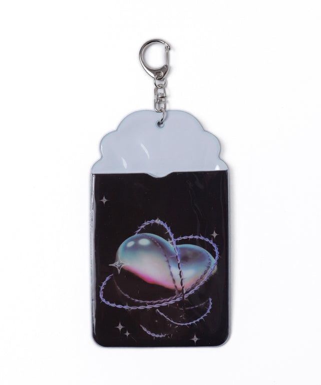 ハートグラデーションカードホルダーキーホルダー