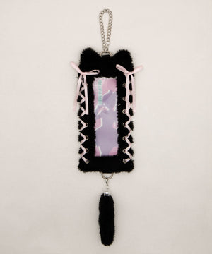 なりきりネコロングフォトケースキーホルダ－