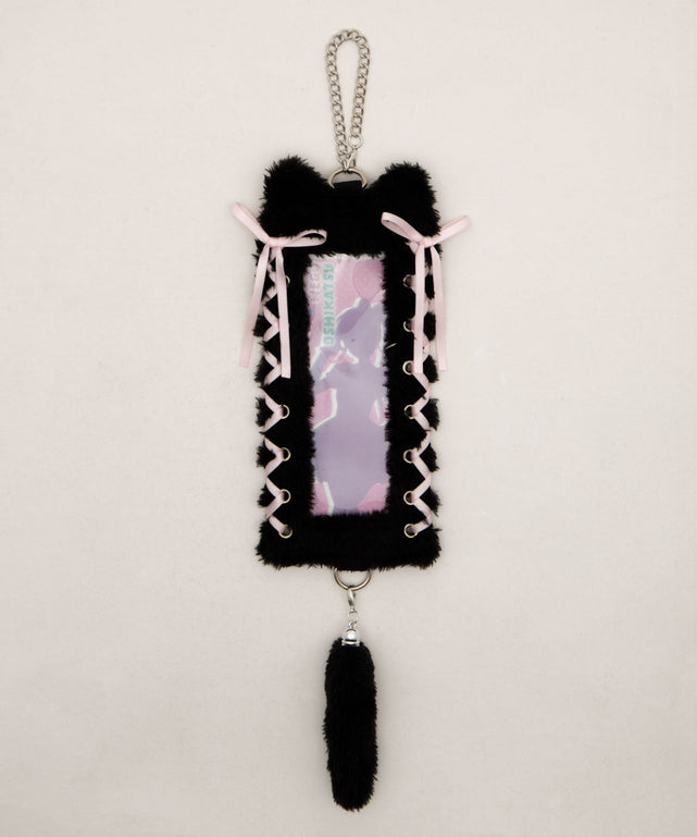 なりきりネコロングフォトケースキーホルダ－