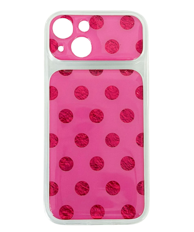 ドットiphoneケース(Sピンク)/柄1:iphone15