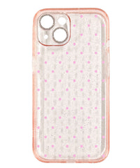 クリアドットiphoneケース(ピンク)