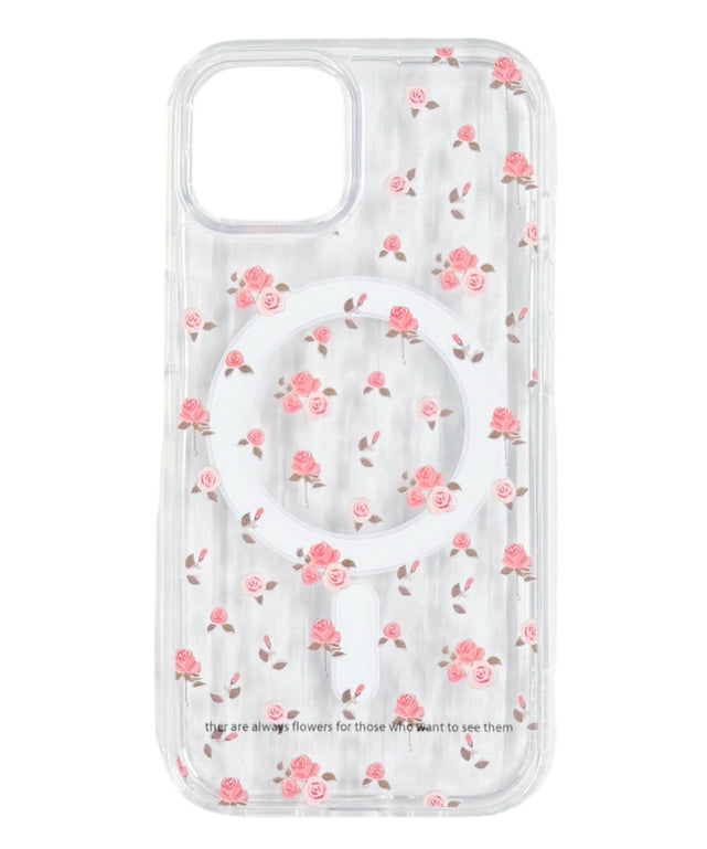 フラワーmagsafeiphoneケース/柄1:iphone15