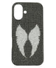 ピクセルフェザーiphoneケース(ブラック)/柄3:iphone17