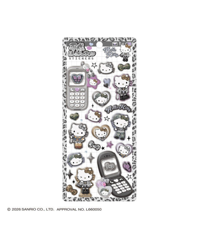 ハローキティ 平成はっぴーフォンステッカー/柄1:ハローキティ(グランジギャル)