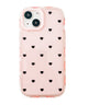 ハートドットiphoneケース（ピンク）/柄２(iPhone15)