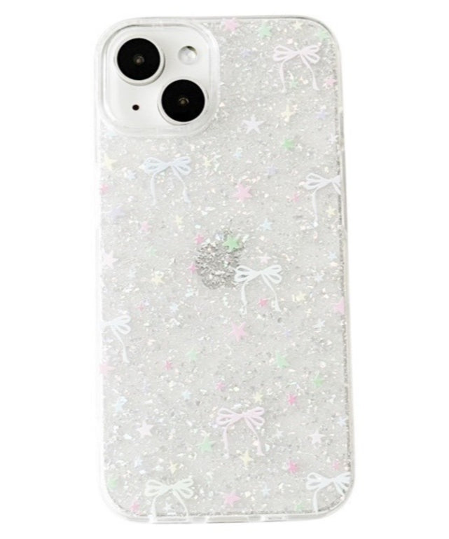 リボンミックススターiphoneケース/柄１(iPhone13/14)