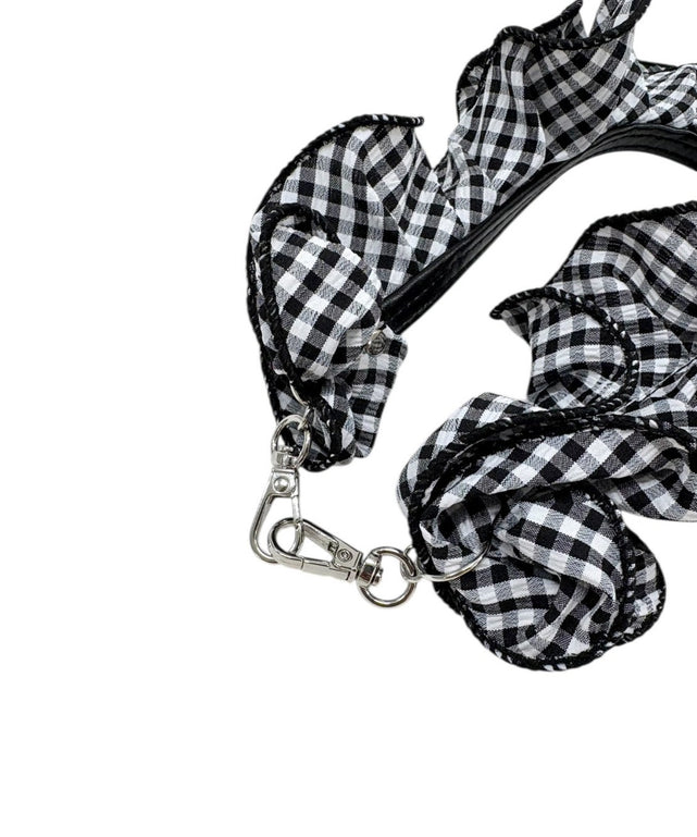 ギンガムフリルハンドストラップ