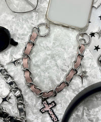 2wayPUミックスチェーンハンドストラップ