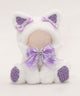ぬいおすわりにゃんこ15cm/Lパープル