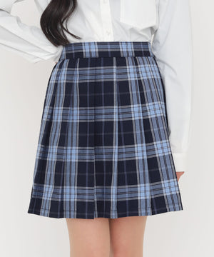 ブルーチェック1 モデル:155cm L着用