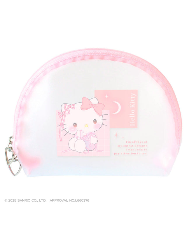 サンリオキャラクターズクリアマットポーチ/ピンク(ハローキティ)