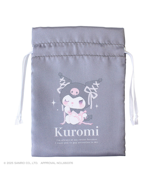 サンリオキャラクターズサテン巾着/ブラック(クロミ)