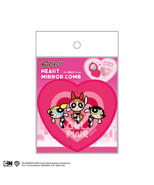 パワーパフ ガールズハート型ミラーコーム