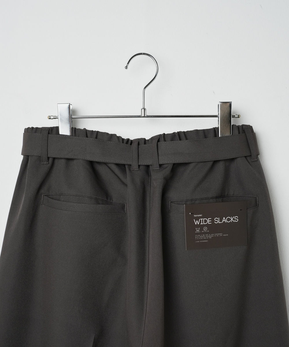 トロミベルト付きワイドスラックス