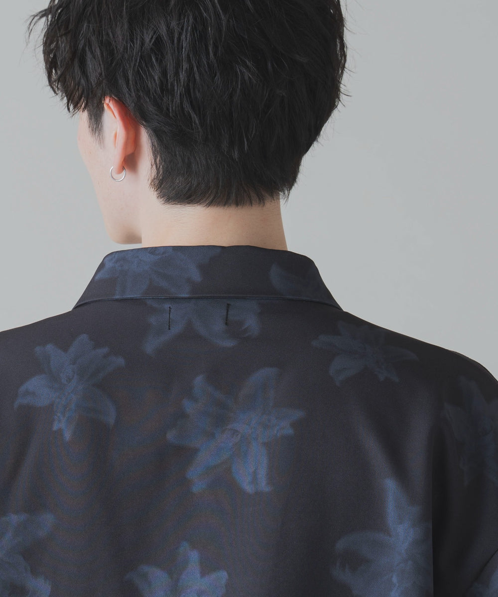 トロミ　総柄BIGシャツ