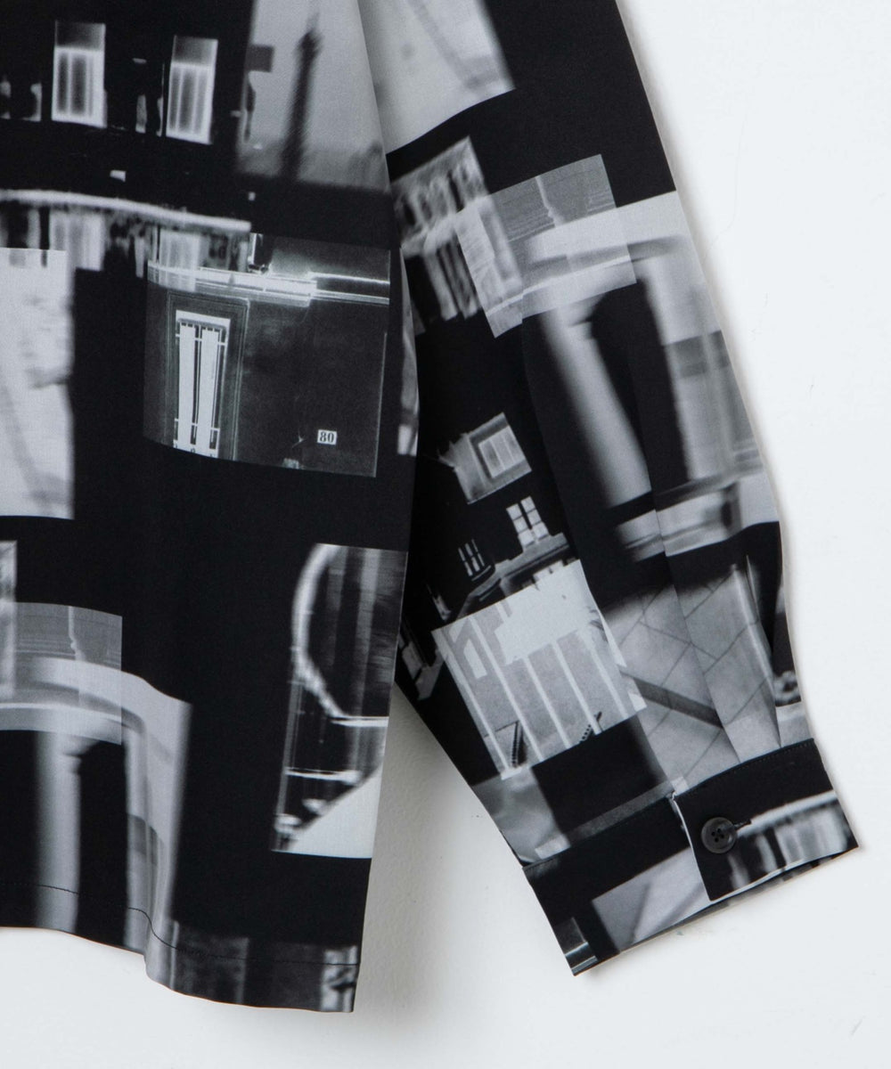 トロミ　総柄BIGシャツ