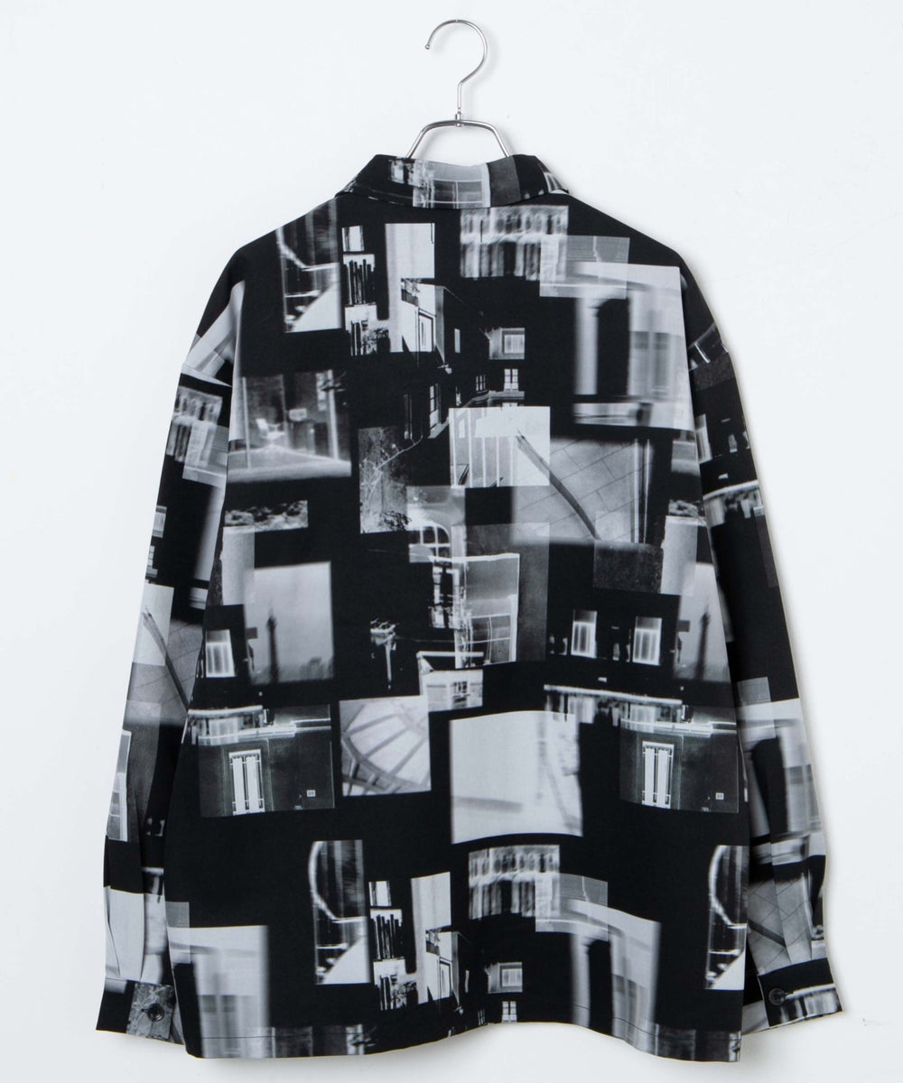 トロミ　総柄BIGシャツ