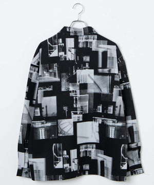 トロミ　総柄BIGシャツ