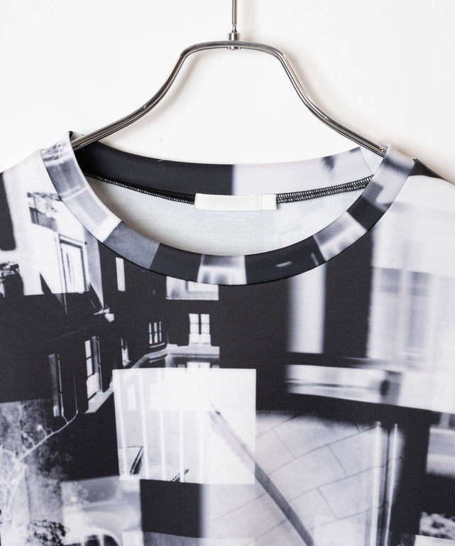 トロミ総柄ドルマンT