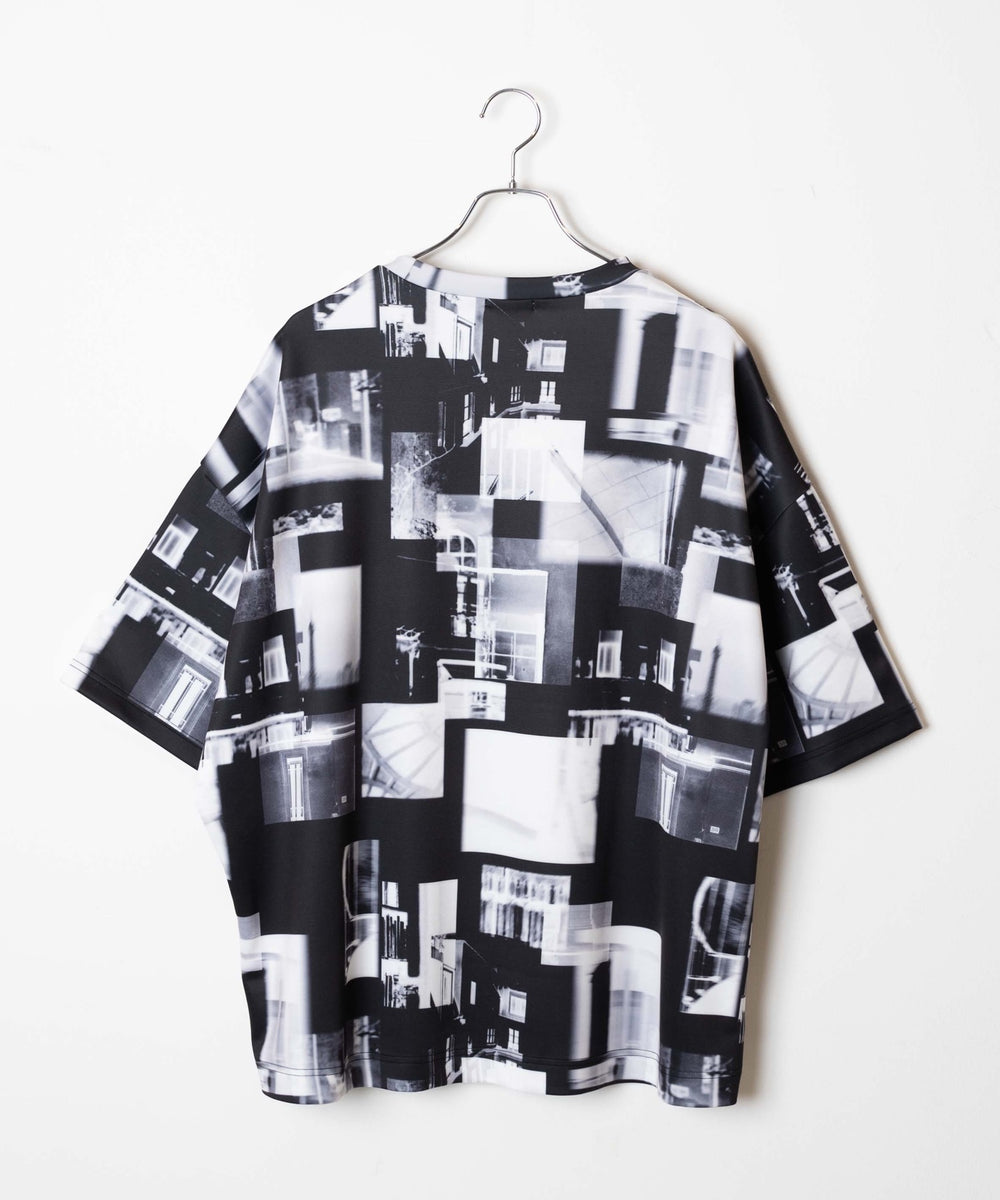 トロミ総柄ドルマンT