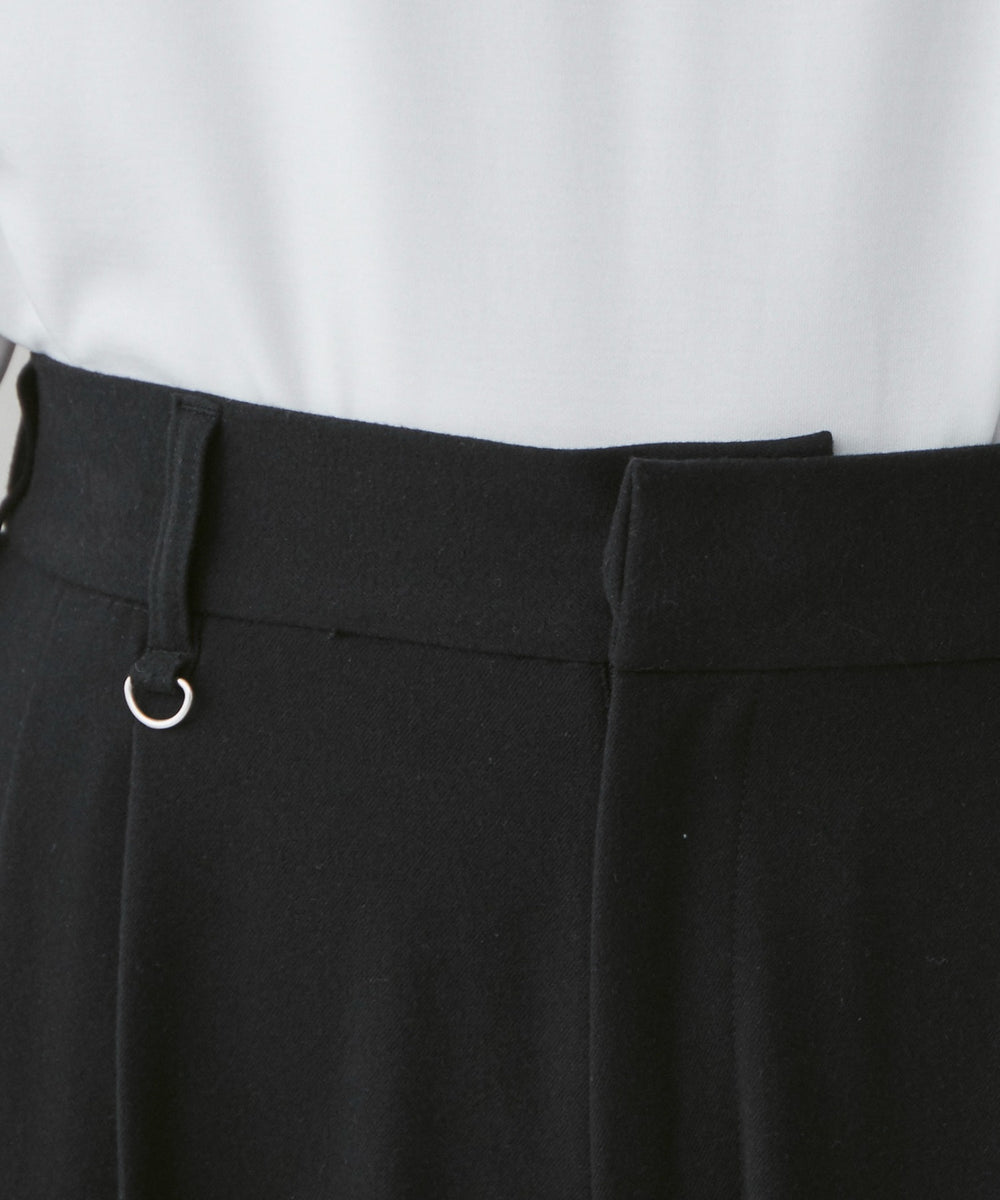 起毛TR　ワイドストレートスラックス