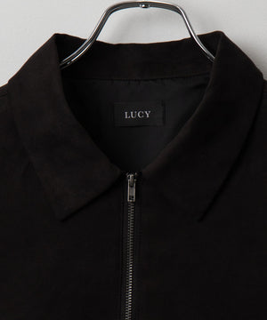 フェイクスウェードハーフZIPシャツ（LS）