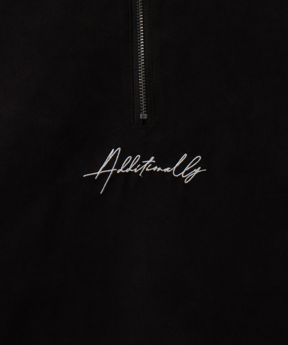 フェイクスウェードハーフZIPシャツ（LS）