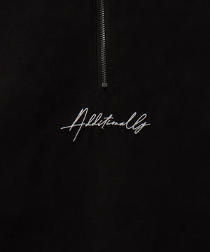 フェイクスウェードハーフZIPシャツ（LS）