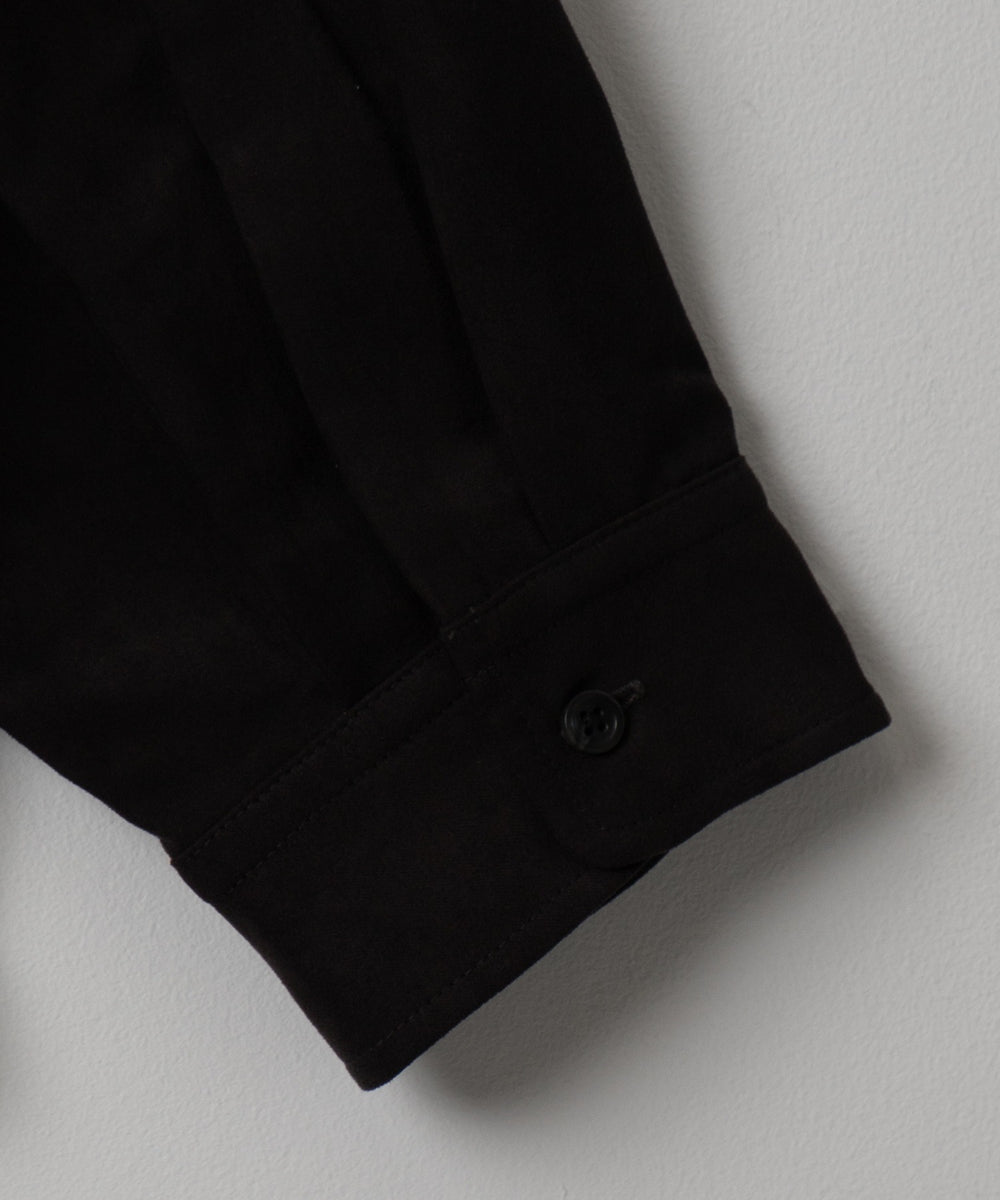 フェイクスウェードハーフZIPシャツ（LS）