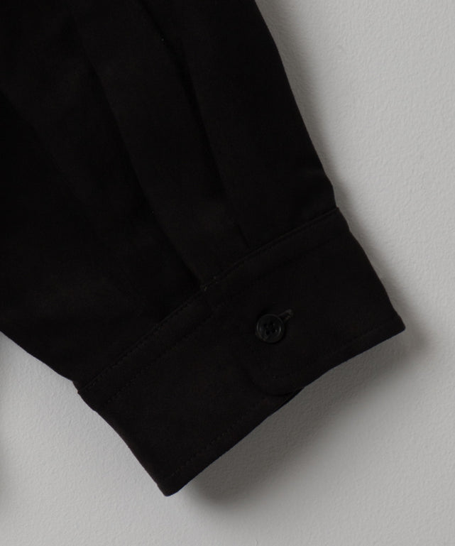 フェイクスウェードハーフZIPシャツ（LS）